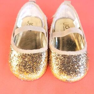 Size 7 Gold Glitter Ballet Flats Toddler